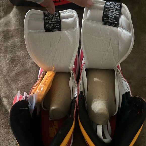 Jordan Athletic Shoes Red White Yellow
